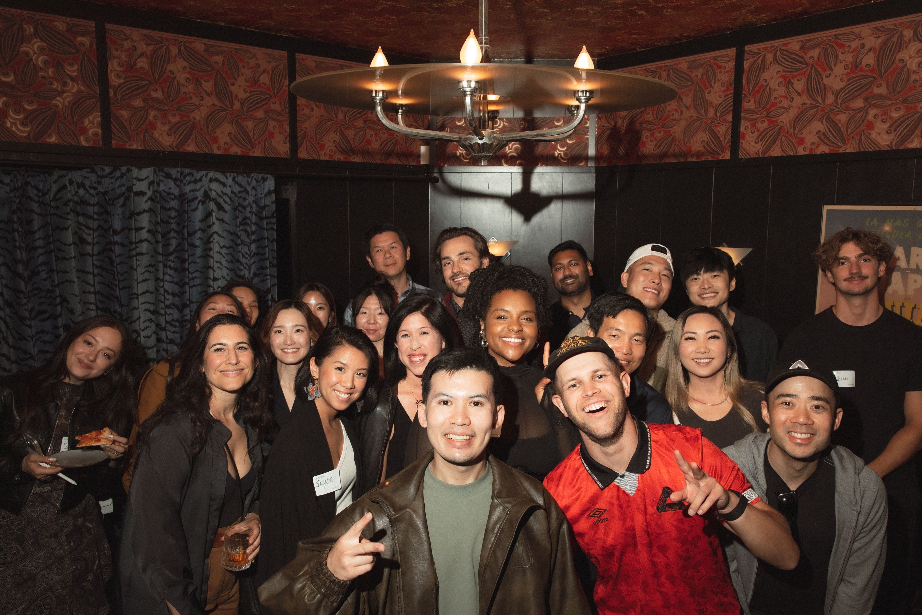 A full room together at the end of the night